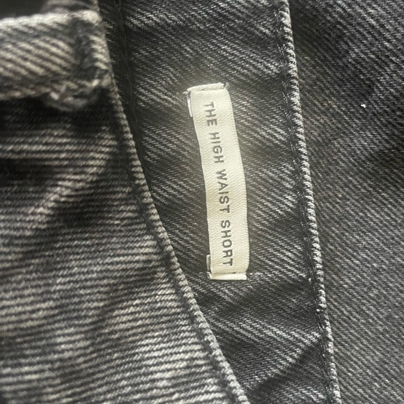 Zara Denim Shorts Women’s 6 High Waisted Black Frayed Hem cutoff Jean Featival - Picture 9 of 12